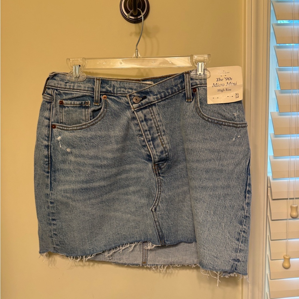 Abercrombie & Fitch Light Blue Denim Mini Skirt